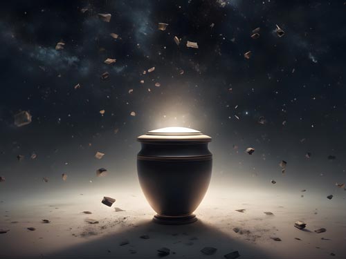 Funerale laico Milano: urna nello spazio