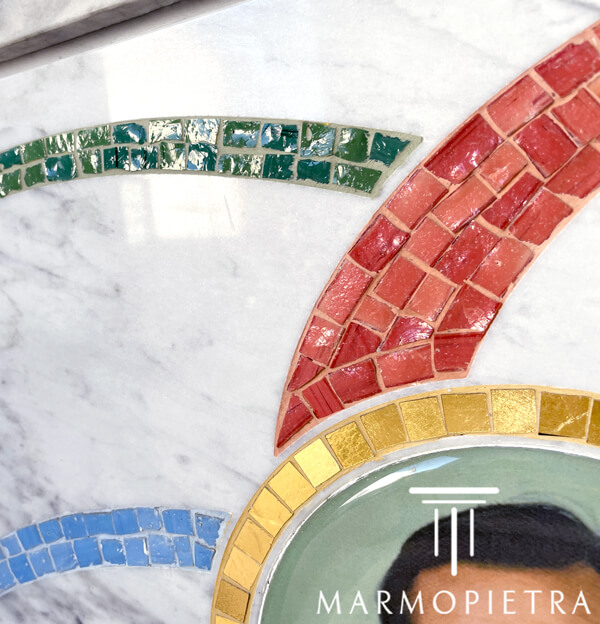 Lapidi Cimiteriali Milano  - Dettaglio Lapide, Mosaico