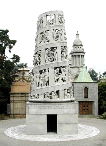 Lavorazione Marmo Milano: Sepolture al Cimitero Monumentale, Edicola Bernocchi