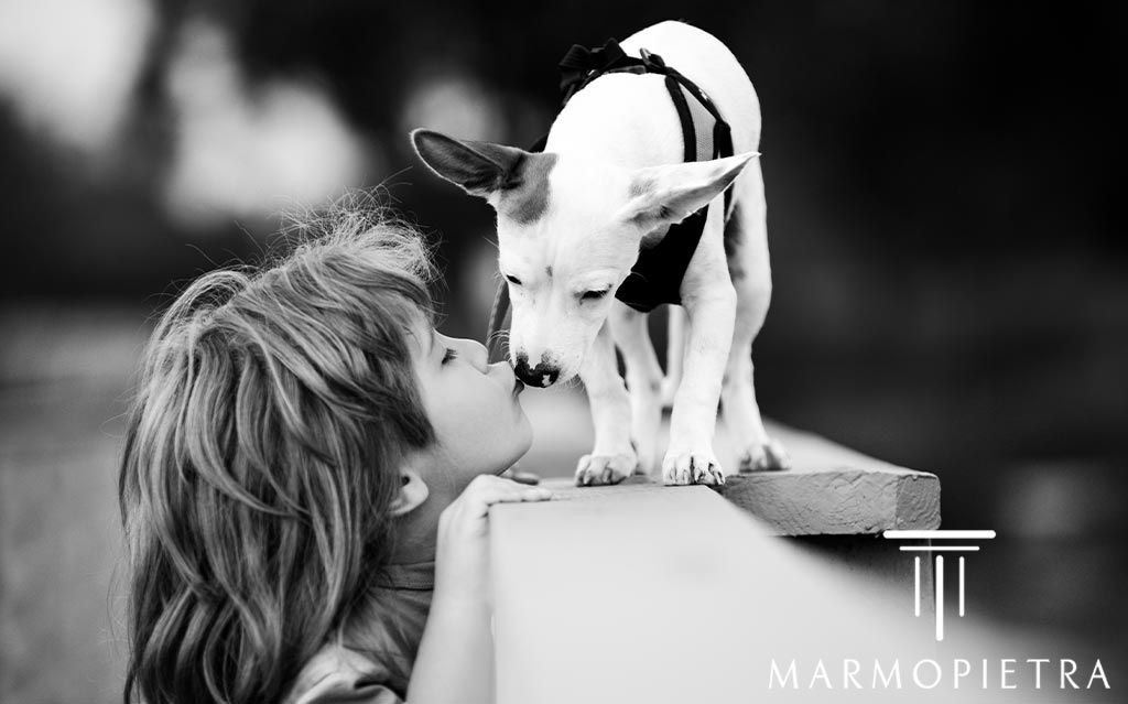 Cremazione Animali Milano: bambina con un cane